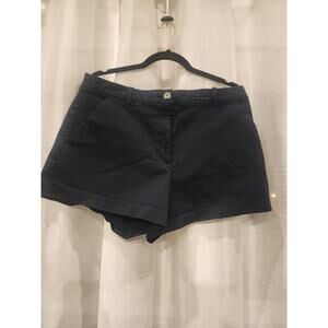 H&M‎ Women's Navy Short Shorts Size 14 With Pockets Summer Spring Preppy Style